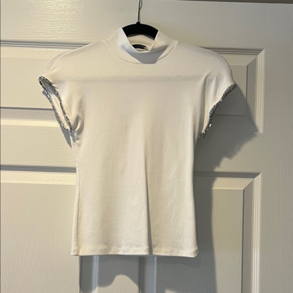 NWOT ZARA White Mock Neck Women's TopSize XS